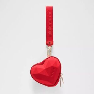 *NWT* LULULEMON Red Heart Wristlet, Color - Oxford Red